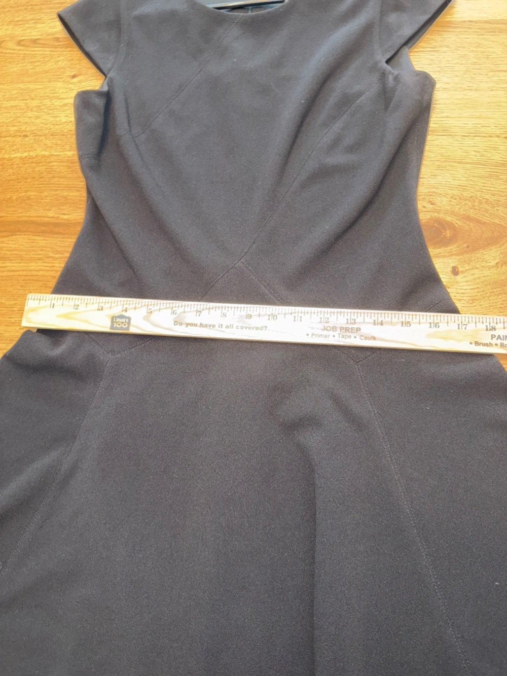 Tommy Hilfiger | Black Cap-Sleeve Fit & Flare Midi Dress | Size 6 - Picture 7 of 11